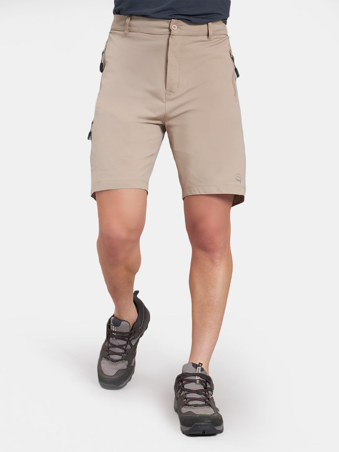 Reccy Men's TechFlex Shorts in Atmosphere, worn, front view