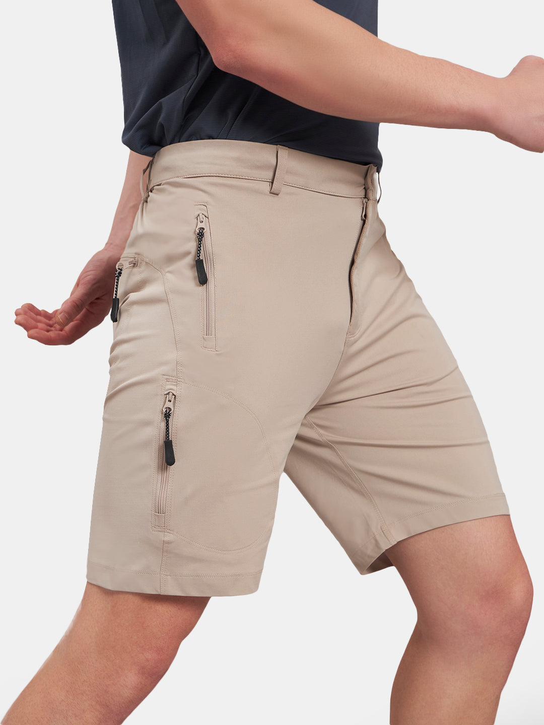 Reccy Men's TechFlex Shorts in Atmosphere, worn, right side view