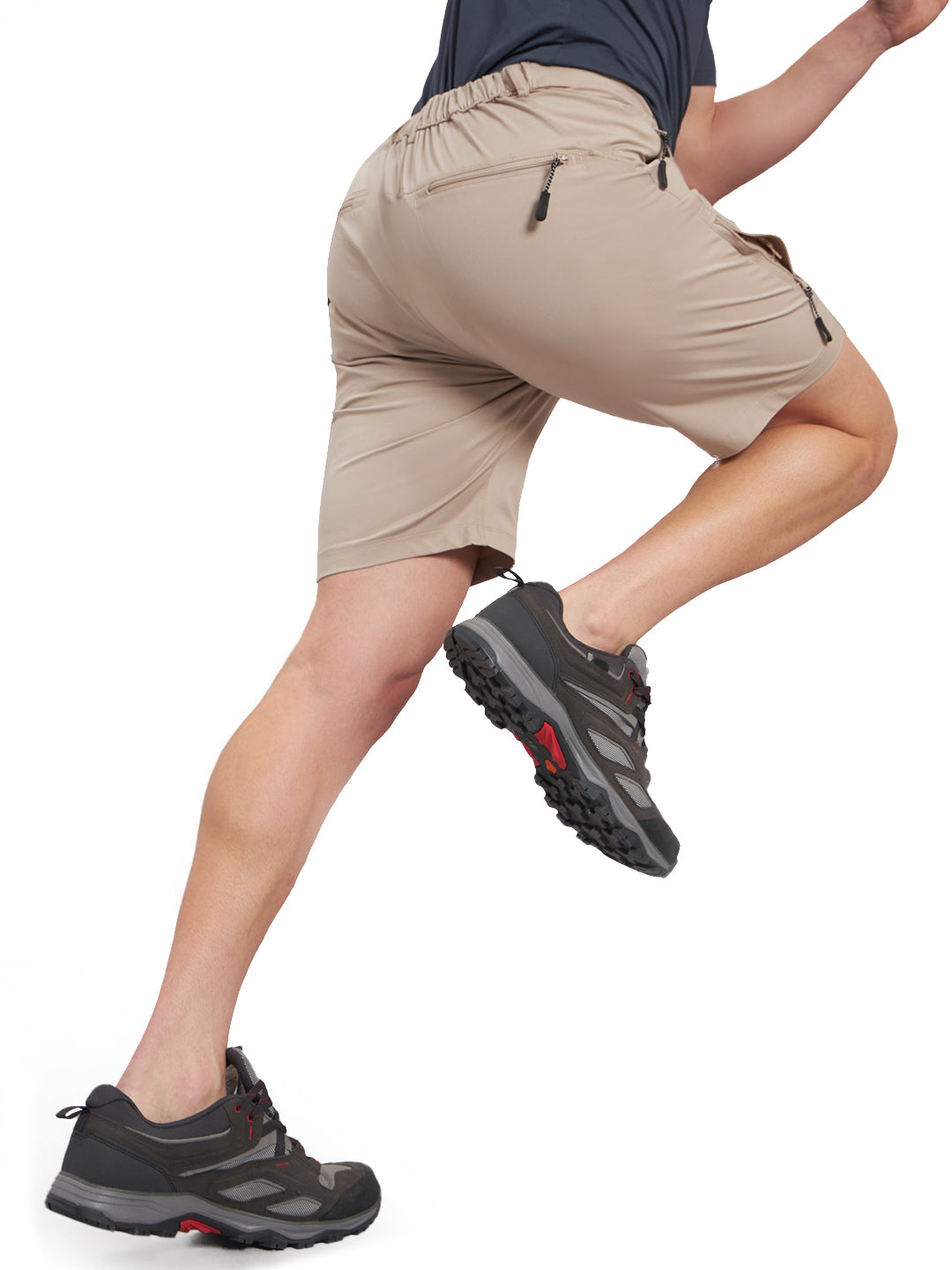 Reccy Men's TechFlex Shorts in Atmosphere, worn, in motion