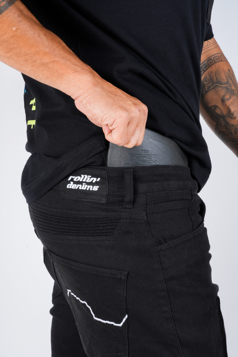 Safetech protector at Genesis 2.0 hip armour pocket opening