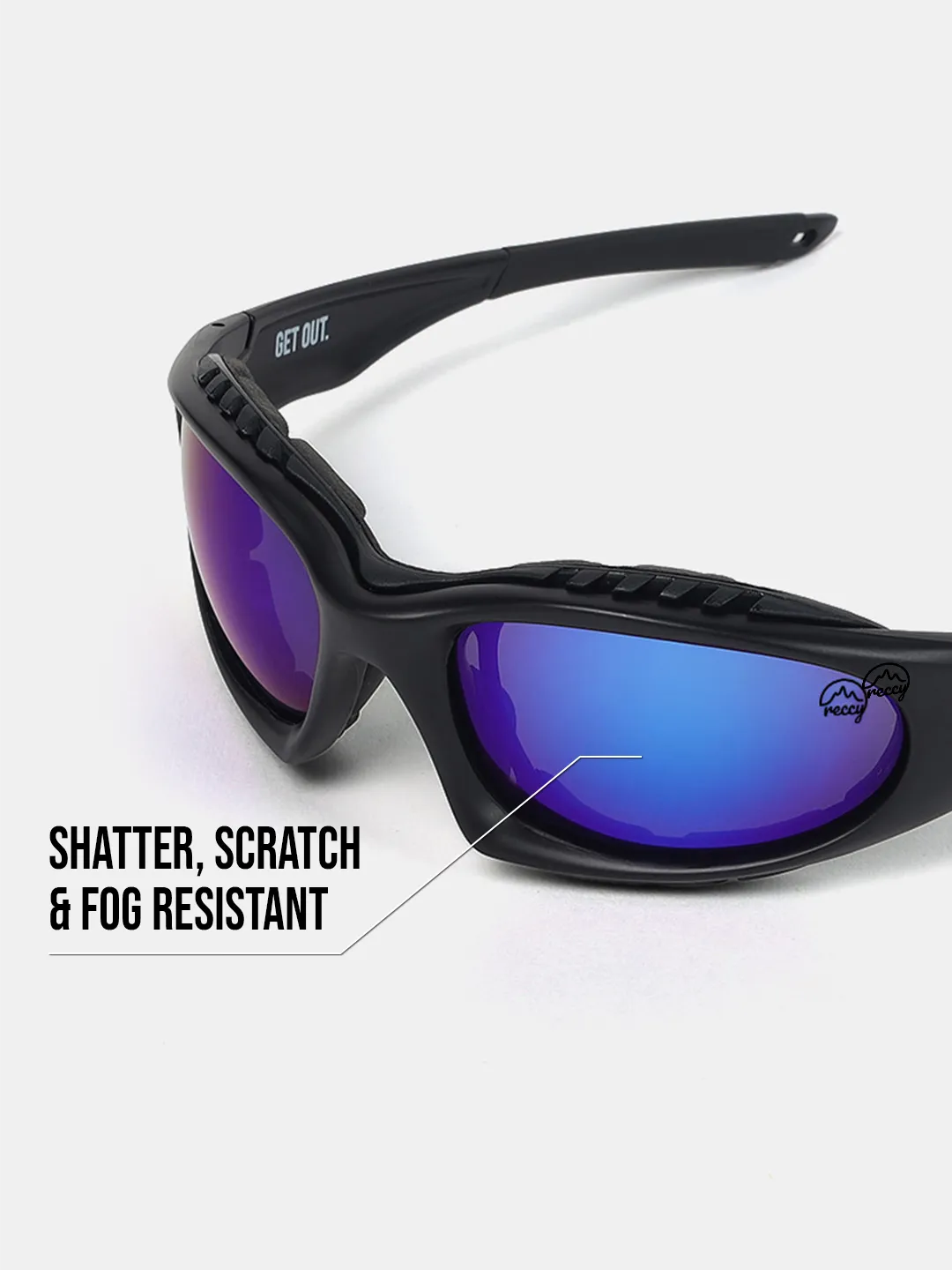 Reccy SummitShield Sunglasses Blue Revo, feature detail