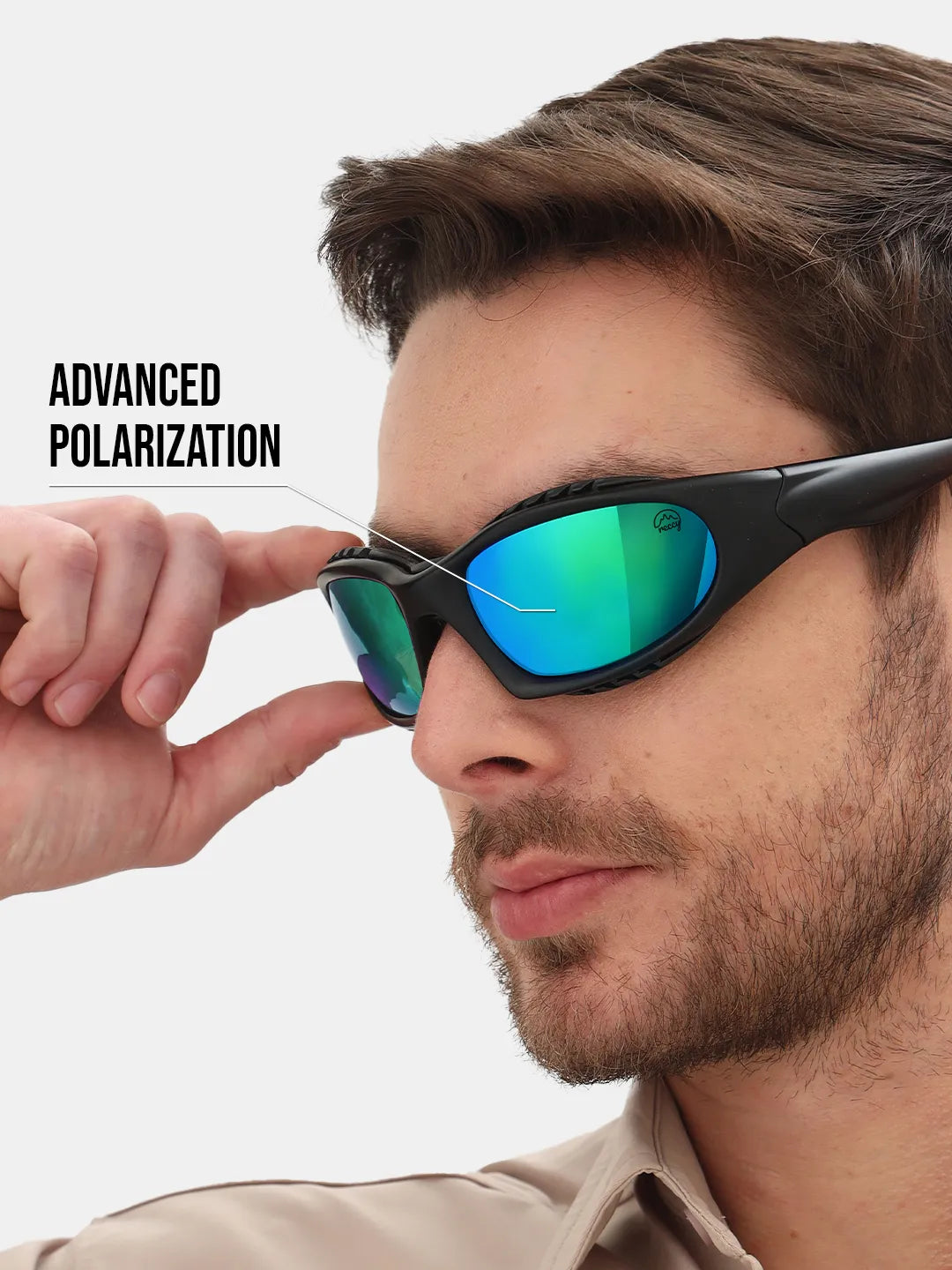 Reccy SummitShield Sunglasses Green Revo, advanced polarization feature