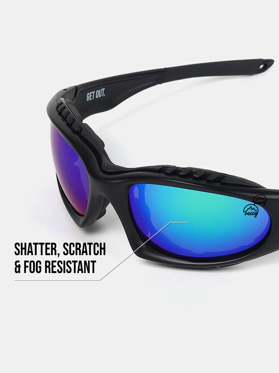 Reccy SummitShield Sunglasses Green Revo, feature detail