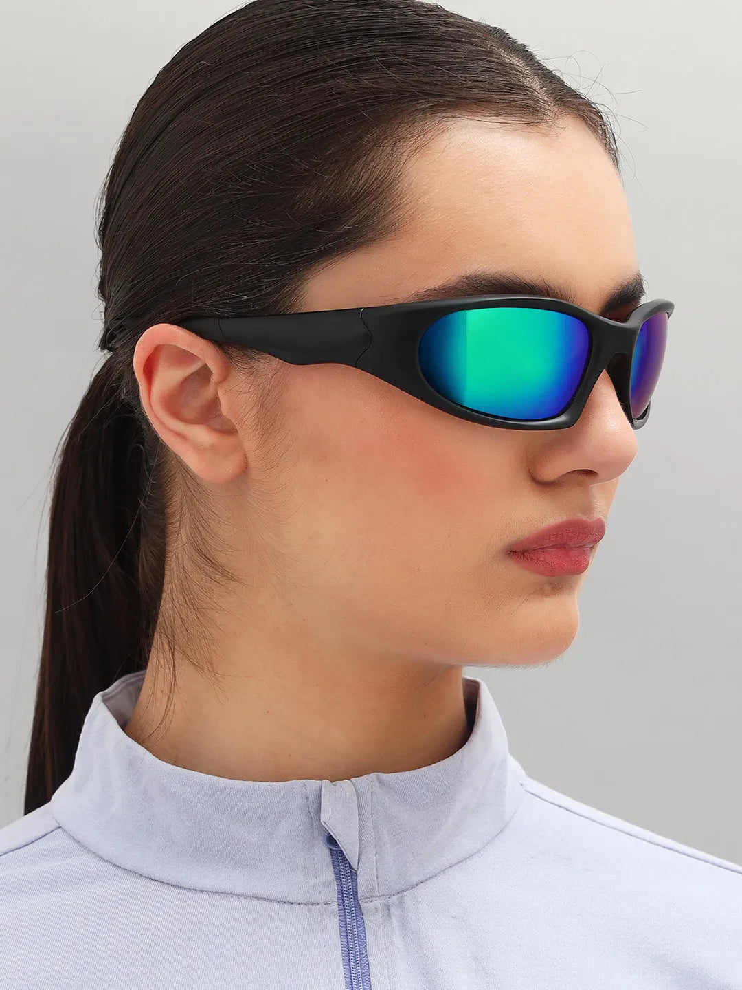 Reccy SummitShield Sunglasses Green Revo, lifestyle view