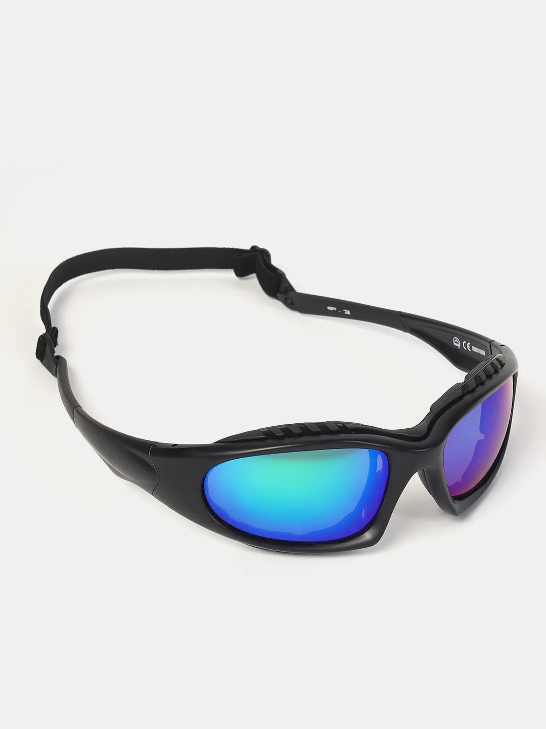Reccy SummitShield Sunglasses Green Revo, with headband and strap