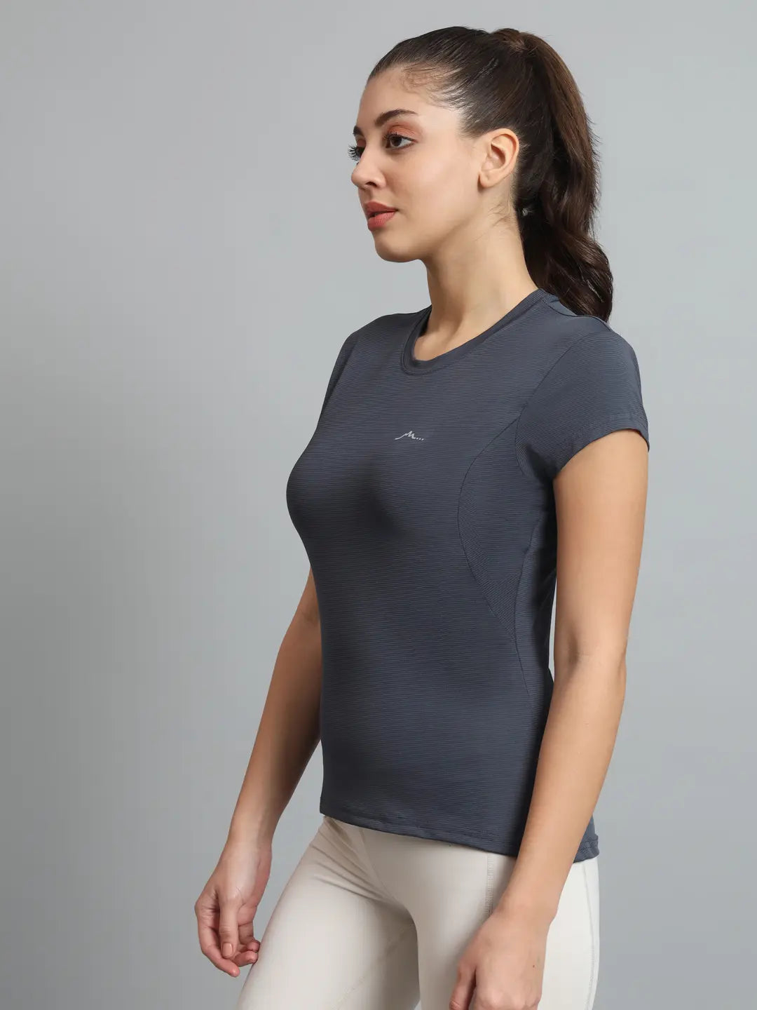 Reccy Womens Ultralight Athletic T-Shirt Metallic Gray 3
