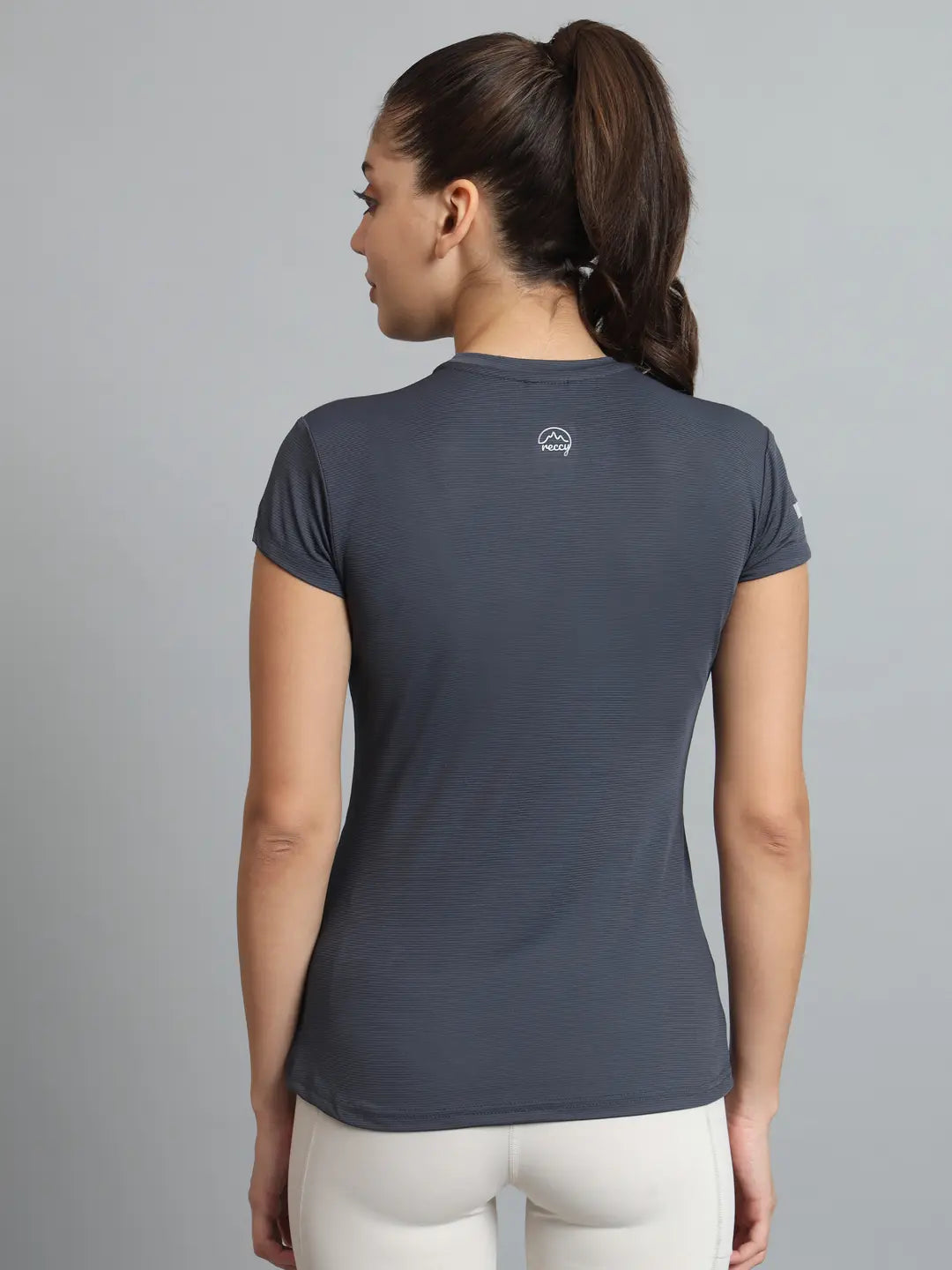 Reccy Womens Ultralight Athletic T-Shirt Metallic Gray 4