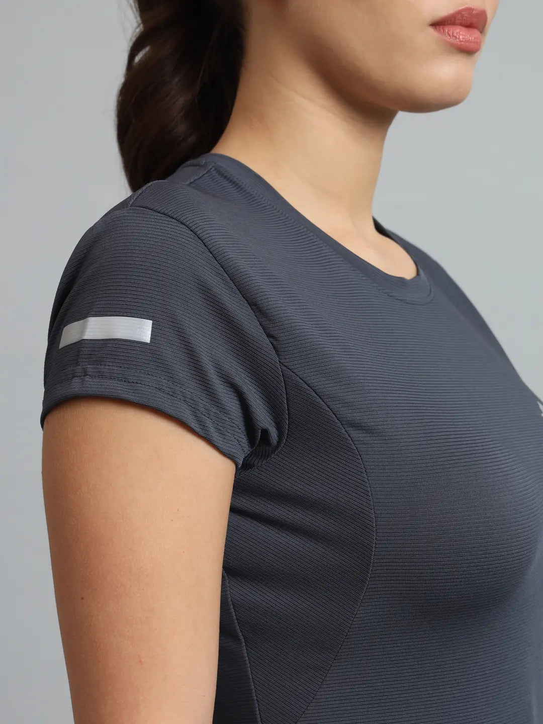 Reccy Womens Ultralight Athletic T-Shirt Metallic Gray 7