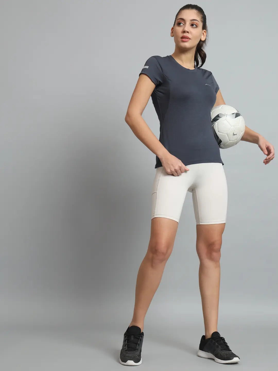 Reccy Womens Ultralight Athletic T-Shirt Metallic Gray 9