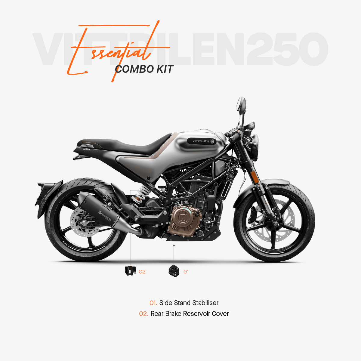 The Essential Combo Kit of 2 Accessories for Vitpilen 250