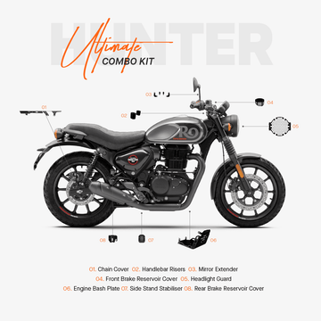 The Ultimate Combo Kit of 8 Accessories for Royal Enfield Hunter 350