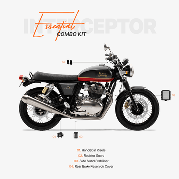 The Essential Combo Kit of 4 Accessories for Royal Enfield Interceptor 650