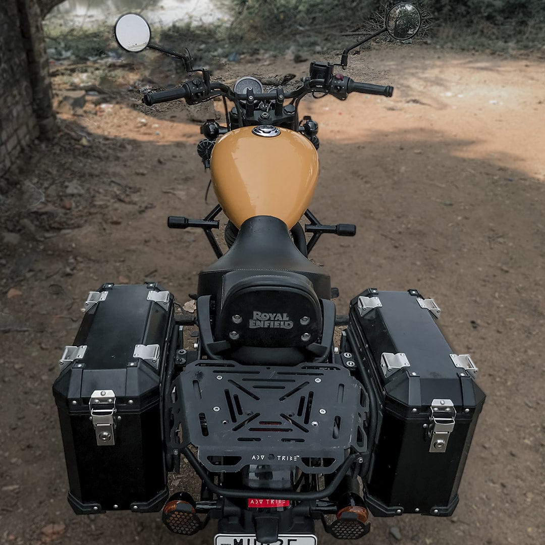 Luggage Tail Rack with Back Rest Repositioning Brackets for RE Meteor ...