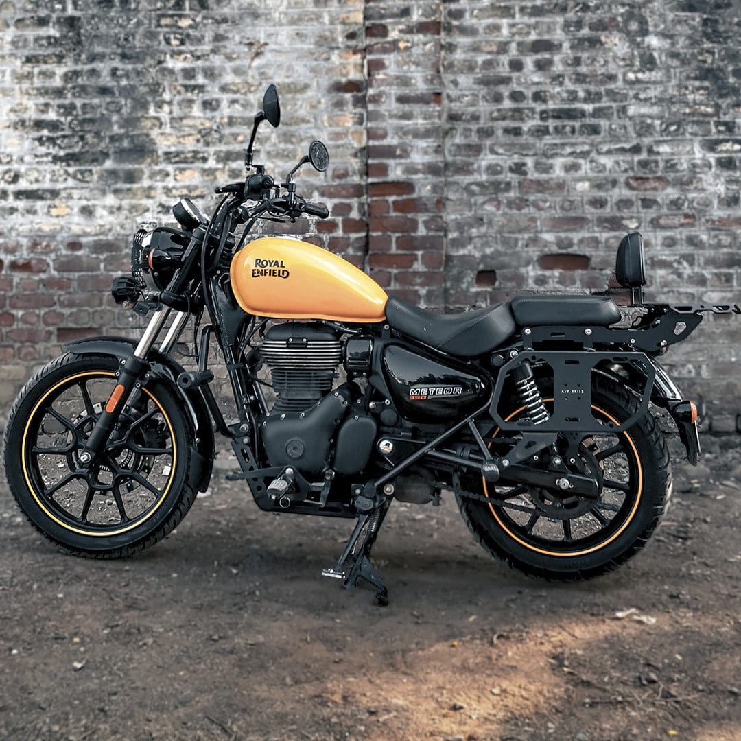 Luggage Tail Rack with Back Rest Repositioning Brackets for RE