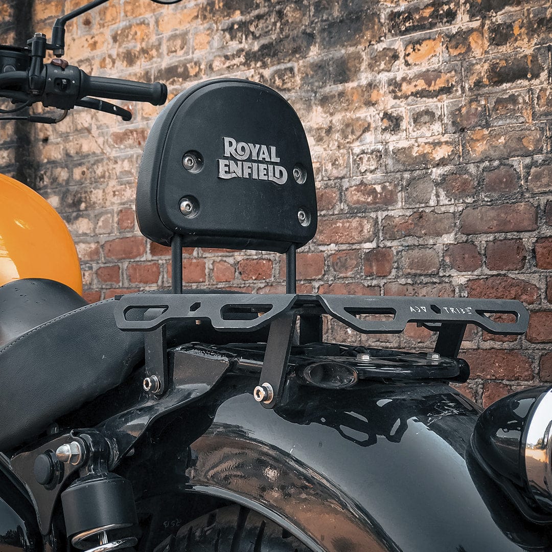 Pillion seat Luggage Rack with Rider BackRest Bracket For Meteor